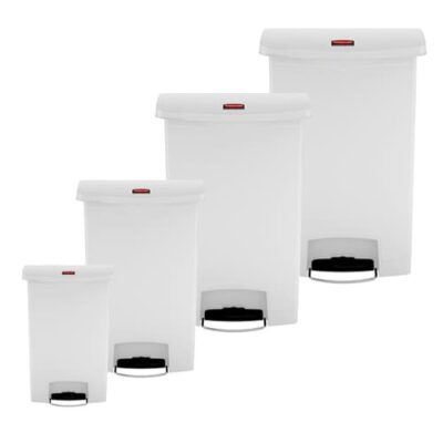 Collecteurs Poubelles à Pédale Slim Jim Couleur Blanc RUBBERMAID