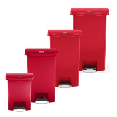 Collecteurs Poubelles à Pédale Slim Jim Couleur Rouge RUBBERMAID