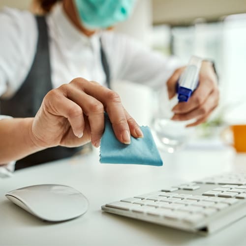 nettoyage desinfection clavier